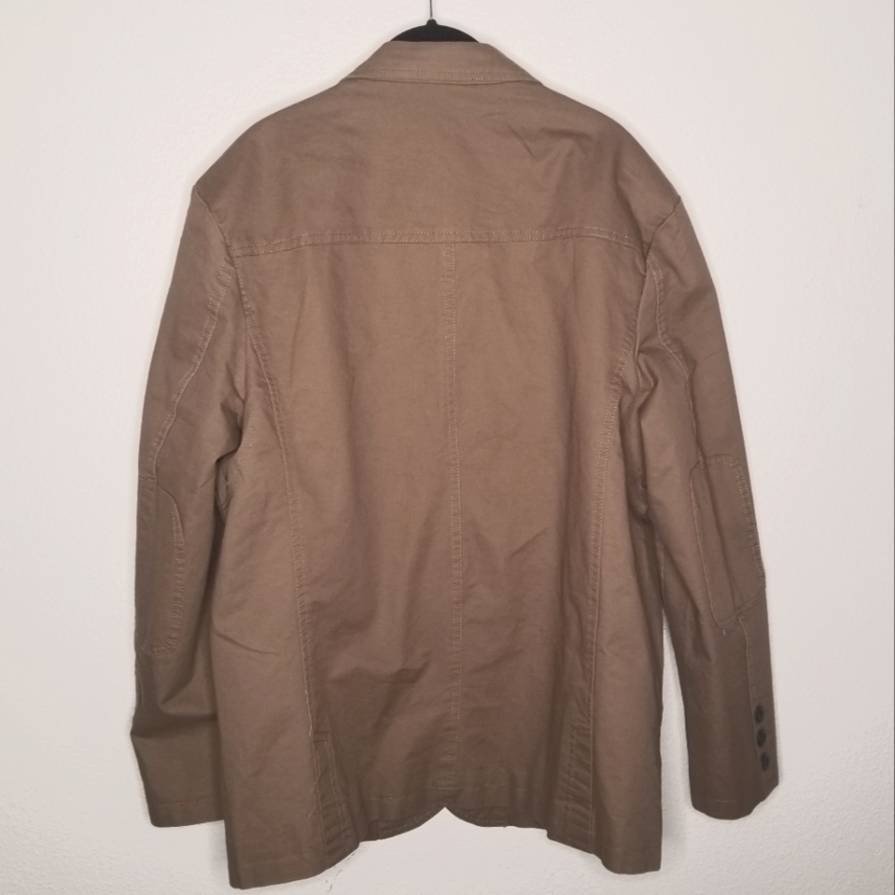 Jeep Outfitters 100% cotton Weather Repellent tan Jacket blazer L - Picture 2 of 9
